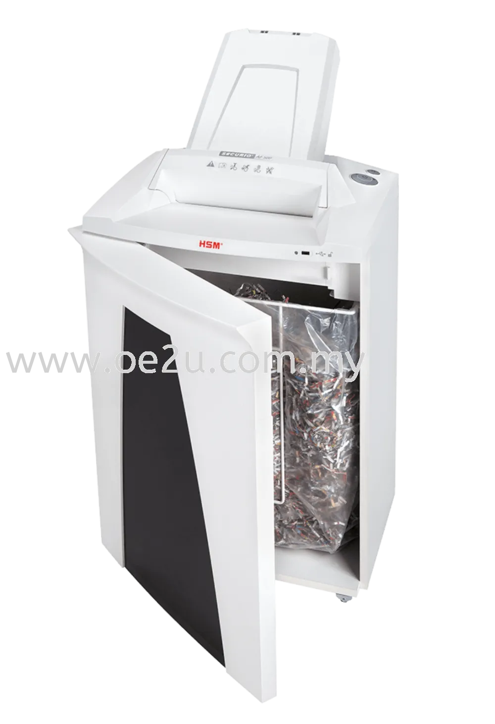 HSM Securio AF500 C Auto Feed Document Shredder (Shred Capacity: 500 Sheets, Cross Cut: 4.5x30mm, Bin Capacity: 82 Liters)_Made in Germany