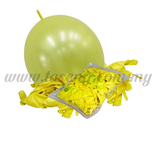 12inch Pearl Link Balloons - Yellow 100pcs (B-12MRL-P5)