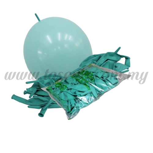 12inch Pastel Link Balloons - Turquoise 100pcs (B-12SRL-PT7)