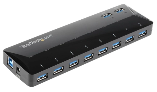 ST103008U2C Startech 10x USB A Port Hub, USB 3.0 - AC Adapter Powered