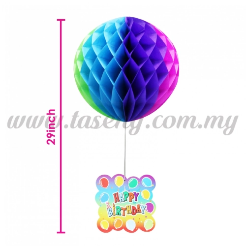 29inch Honeycomb Ball * Happy Birthday (PD-HC29-HB)