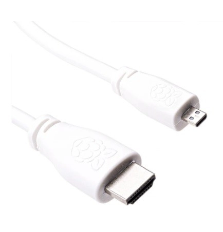 T7689AX Raspberry Pi 1m HDMI to Micro HDMI Cable in White