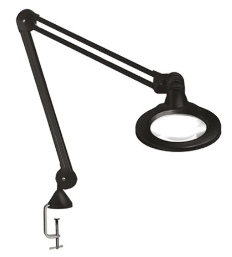 KFL026446 - Luxo KFM LED ESD LED Magnifying Lamp with Table Clamp Mount, 5dioptre