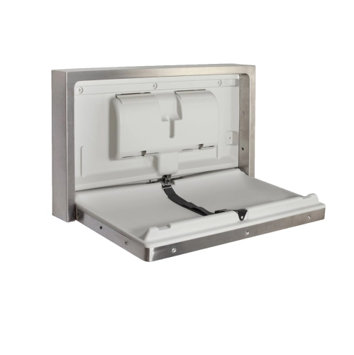 J8002B  Stainless Steel Horizontal Wall Mounted Baby Changing Station 
