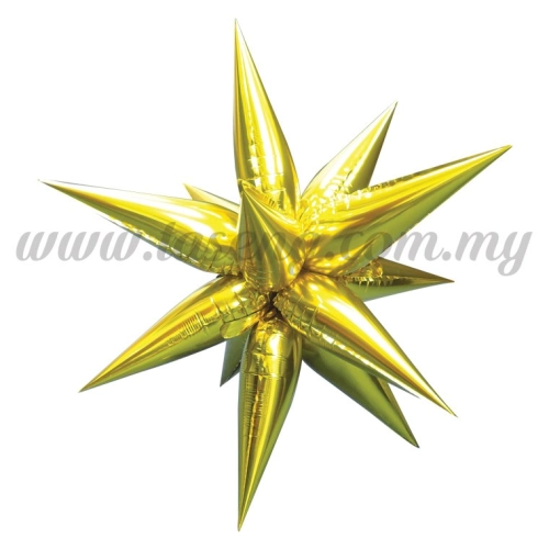 Foil Balloon Taper Star (L) Gold 12pcs (FB-783-LG12) 