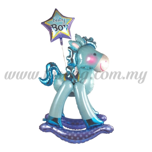 [Cartoon] Rocking Horse *BOY Air Walker Foil Balloon (FB-AW-RHB)