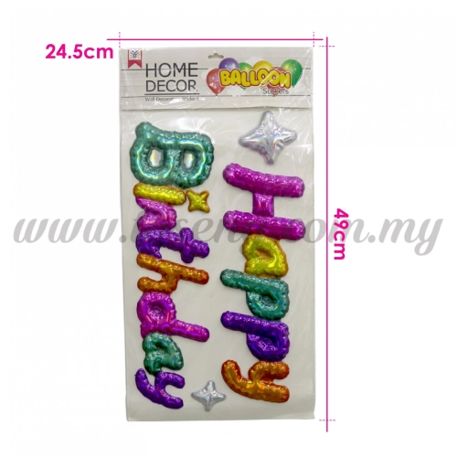 Wall Decoration Stickers Happy Birthday Mix (SK-WXKK-MX)