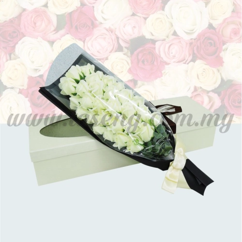 33pcs Soap Flower -White (FW-33W)