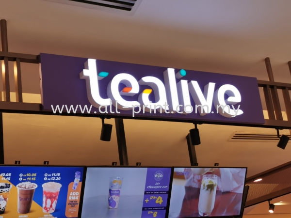  Aluminium 3D Box Up Led Frontlit  - Tealive  Aluminium 3D Box Up Led Front Lit Signboard Selangor, Malaysia, Kuala Lumpur (KL), Shah Alam Manufacturer, Supplier, Supply, Supplies | ALL PRINT INDUSTRIES