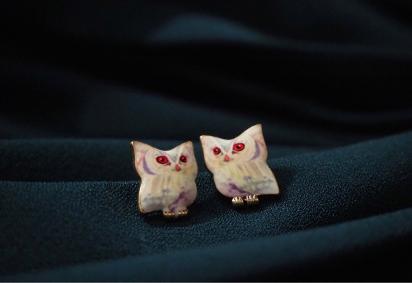 Pinkish Owl Earrings CARTOON SERIES EARRINGS Kuala Lumpur (KL), Malaysia, Selangor OEM, Supplier, Supply, Supplies | The Keys Jewelry Sdn Bhd