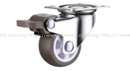 Plate Wheel Castor with Brake Furniture Rollers & Castors Selangor, Malaysia, Kuala Lumpur (KL), Klang Supplier, Suppliers, Supply, Supplies | HOMMIT HARDWARE TRADING SDN. BHD.