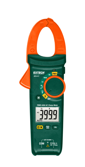 extech ma443 : 400a true rms ac clamp meter + nvc