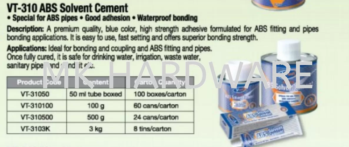 VT-310 ABS SOLVENT CEMENT