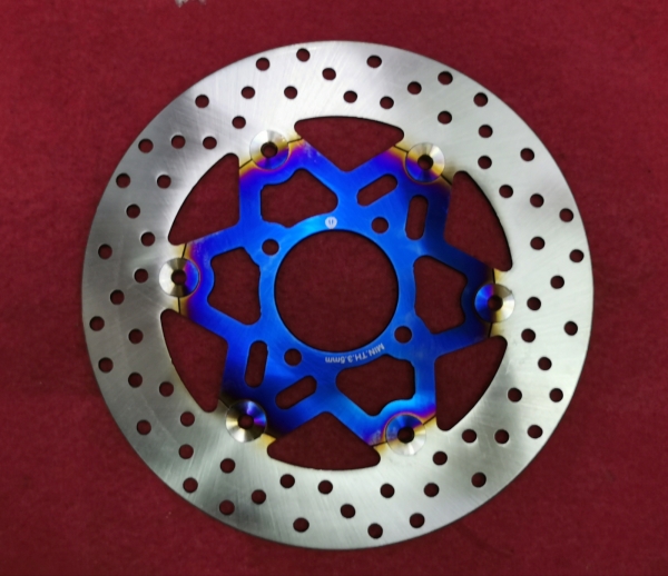 Y15ZR FRONT FLOATING DISC BRAKE PLATE 245MM (FOR RIM LC135 CONVERT) BLUE HDB01*BL(ATNIEE)  STD TYPE AFTER MARKET BRAKE DISC PLATE BRAKE SYSTEM & PARTS Johor Bahru JB Supply Suppliers | X Performance Motor