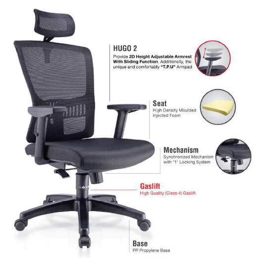 HUGO CHAIR Office Chair Selangor, Malaysia, Kuala Lumpur (KL), Semenyih Supplier, Suppliers, Supply, Supplies | GUESS OFFICE SOLUTIONS SDN. BHD.