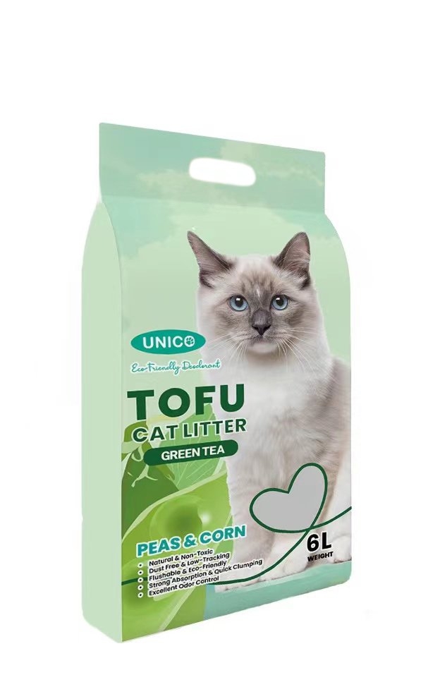 60344 Unico Tofu 6L Cat Litter - Green Tea Tofu Unico Cat Litter Selangor,  Malaysia, Kuala Lumpur (