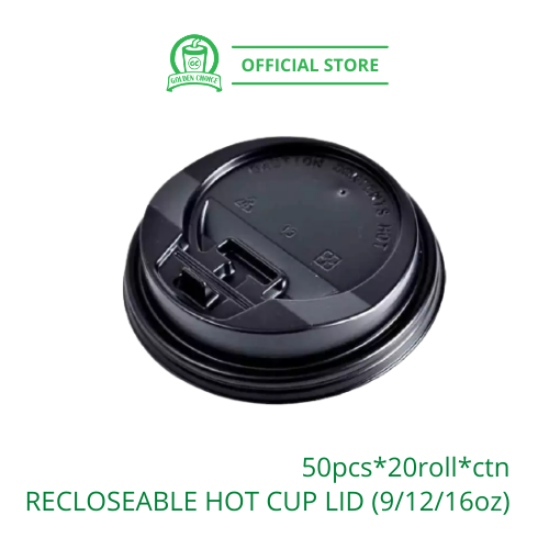 Rippled Black Coffee Cups with Lid 12oz (50pcs)