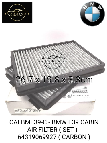 CAFBME39-C - BMW E39 CABIN AIR FILTER ( SET ) - 64319069927 ( CARBON )