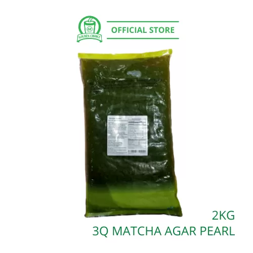 3Q MATCHA JELLY AGAR PEARL 2KG  - Instant Pearl | Crystal Pearl | Jelly | Konjack | Seaweed