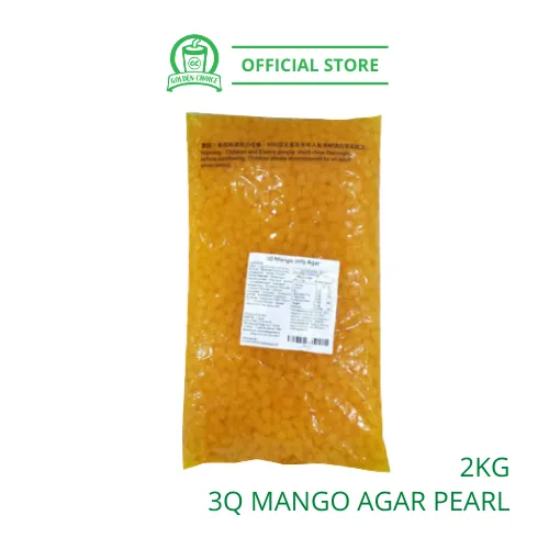 3Q MANGO JELLY AGAR PEARL 2KG 寒天珍珠 - Instant Pearl | Crystal Pearl | Jelly | Konjack | Seaweed