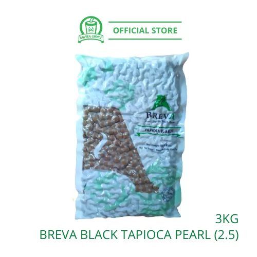 Black Tapioca Boba Pearl BREVA (2.5) 3kg - Bubble Tea | Raw | Boba | 珍珠奶茶 | 粉圆珍珠