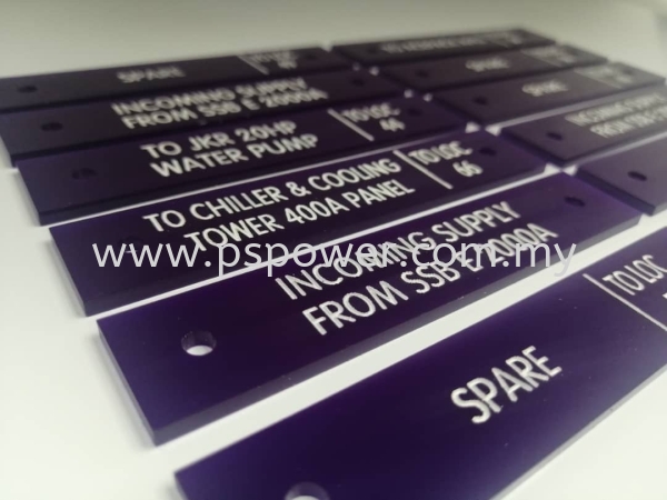 Acrylic Label for Industrial Use ACRYLIC ENGRAVE ACRYLIC Selangor, Malaysia, Kuala Lumpur (KL), Puchong Manufacturer, Maker, Supplier, Supply | PS Power Signs Sdn Bhd