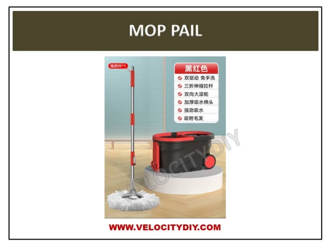 （旋转式地拖桶）Rotating mop rod universal hand-washing mop household one mop mop bucket mopping the floor automatically drying lazy mop