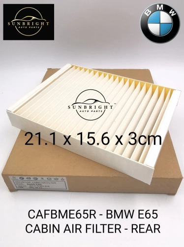 CAFBME65R - BMW E65 CABIN AIR FILTER - REAR