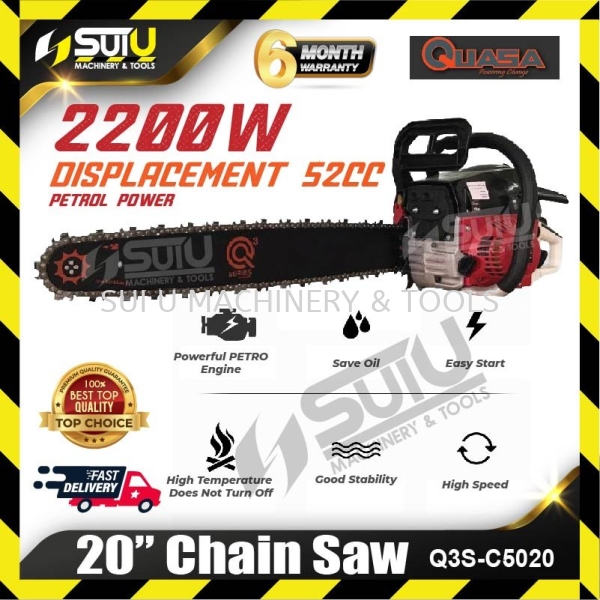 QUASA Q3S-C5020 20'' QSeries Chainsaw 2200W 52cc Engine Operated Chain Saw Agriculture & Gardening Kuala Lumpur (KL), Malaysia, Selangor, Setapak Supplier, Suppliers, Supply, Supplies | Sui U Machinery & Tools (M) Sdn Bhd