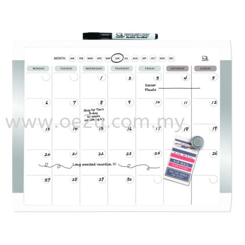 QUARTET Magnetic Dry-Erase Calendar (11"x14")