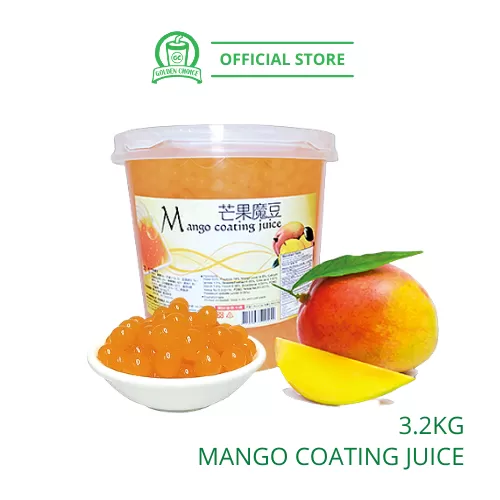 MANGO COATING JUICE BOBA PEARL 3.2KG 爆爆珠 Popping Boba Pearl Topping Bubble Milk Tea