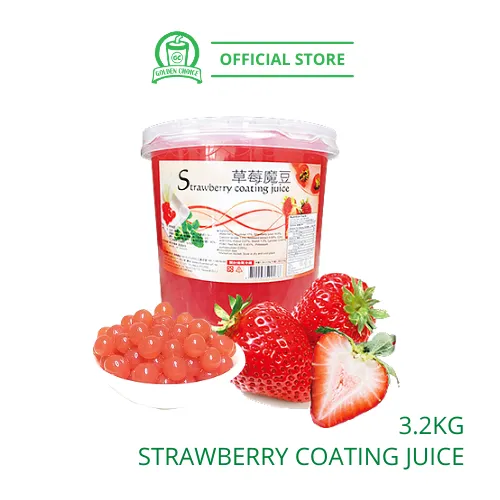 STRAWBERRY COATING JUICE BOBA PEARL 3.2KG 爆爆珠 Popping Boba Pearl Topping Bubble Pearl