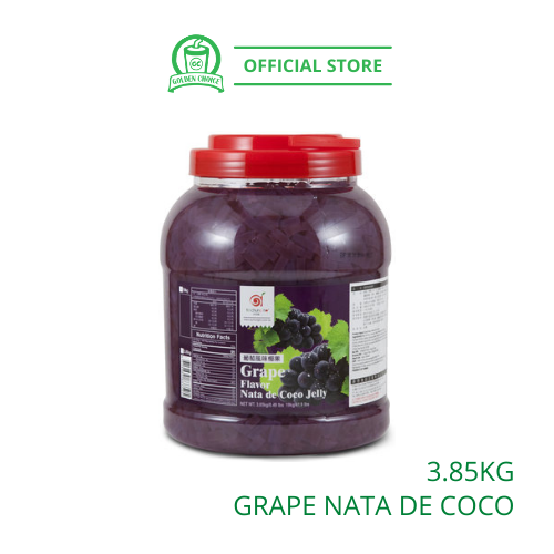 GRAPE NATA DE COCO 3.85kg 椰果 - Topping | Coconut Jelly | BUBBLE TEA | Ta Chung Ho | Taiwan Imported