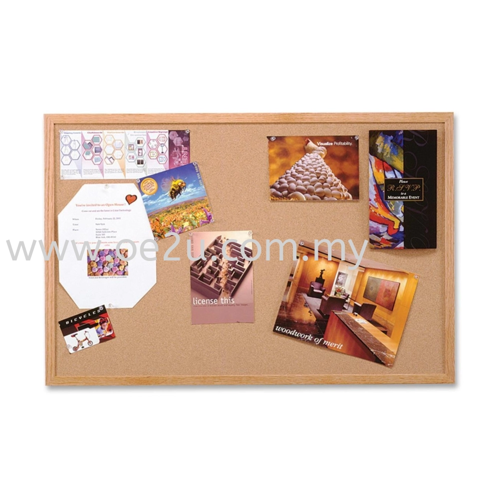 QUARTET Oak Cork Frame Board