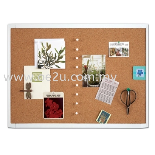 QUARTET White Frame Cork Board (23"x17")