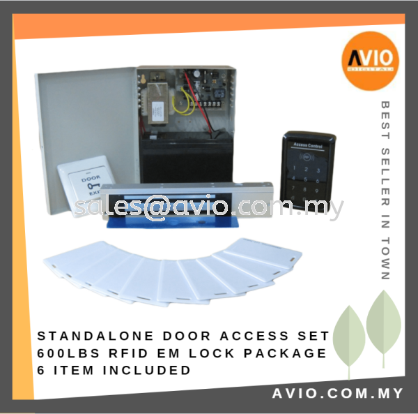  Standalone Door Access RFID ID Electromagnetic Magnetic EM Lock Package Set with Power Supply Battery DA3000-PKG A DOOR ACCESS AVIO Johor Bahru (JB), Kempas, Johor Jaya Supplier, Suppliers, Supply, Supplies | Avio Digital