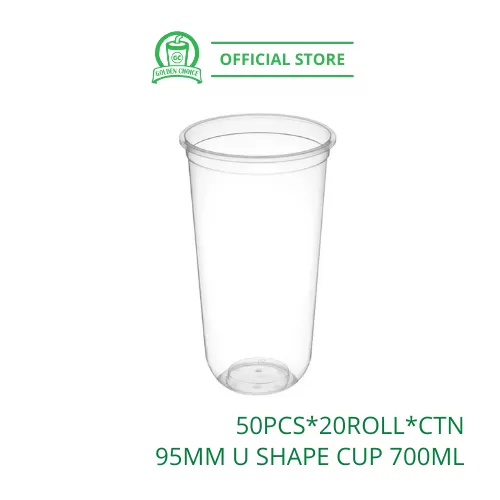 U SHAPE CUP U型胖胖杯 700ml (95mm) - Bubble Tea | PP material | Sealing Cup | Takeaway | Dabao | Dapao