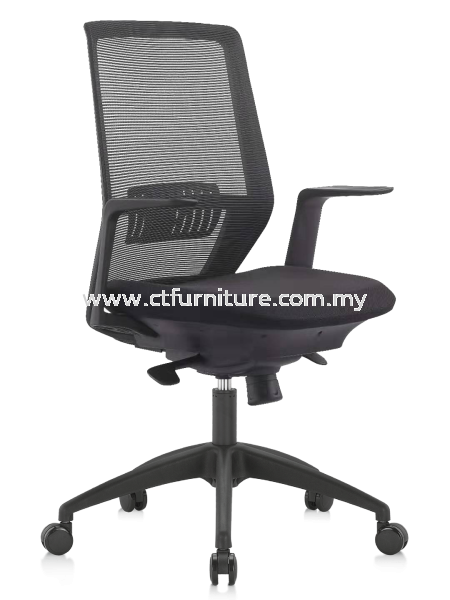 KLUE BLACK (MEDIUM BACK) KLUE BLACK MESH CHAIR OFFICE CHAIR Malaysia, Melaka, Melaka Raya Supplier, Distributor, Supply, Supplies | C T FURNITURE AND OFFICE EQUIPMENT