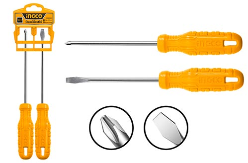 Ingco HKSD0258 2 Pcs Screwdriver Set