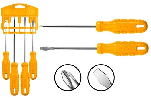 Ingco HKSD0458 4 Pcs Screwdriver Set