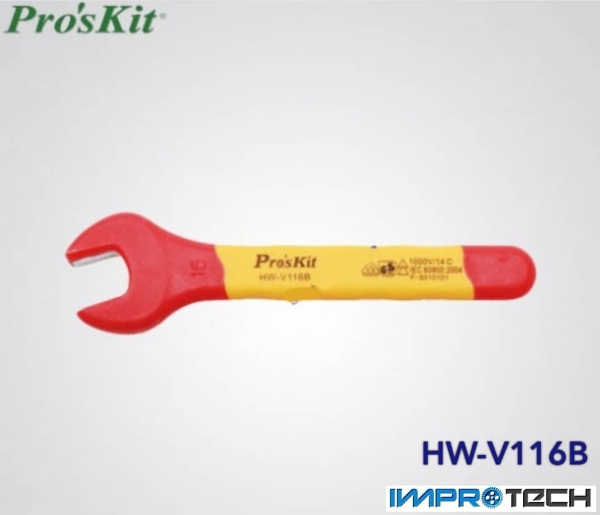 PRO'SKIT [HW-V116B] VDE 1000V Insulated SingleOpen End Wrench 16mm VDE Insulation Tools Prokits Malaysia, Penang, Butterworth Supplier, Suppliers, Supply, Supplies | TECH IMPRO AUTOMATION SOLUTION SDN BHD