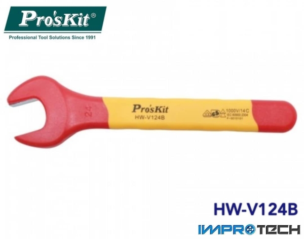 PRO'SKIT [HW-V124B] VDE 1000V Insulated SingleOpen End Wrench 24mm VDE Insulation Tools Prokits Malaysia, Penang, Butterworth Supplier, Suppliers, Supply, Supplies | TECH IMPRO AUTOMATION SOLUTION SDN BHD