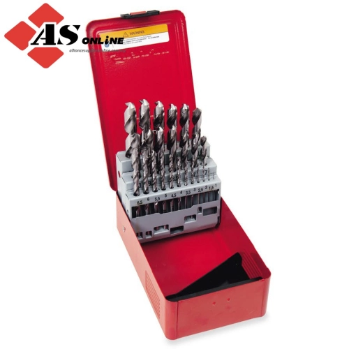 SNAP-ON 25 pc Jobber Length Metric Size 118° Point Drill Bit Set / Model: DBM125C