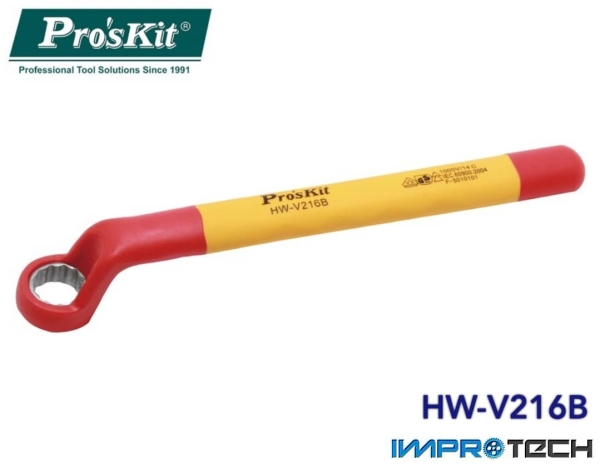 PRO'SKIT [HW-V216B] VDE 1000V Insulated Single Box End Wrench 16mm VDE Insulation Tools Prokits Malaysia, Penang, Butterworth Supplier, Suppliers, Supply, Supplies | TECH IMPRO AUTOMATION SOLUTION SDN BHD