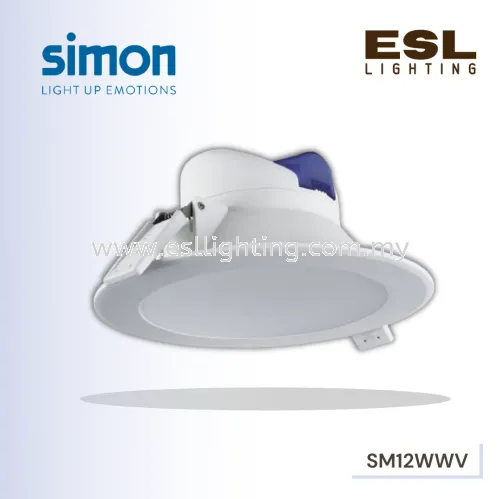 SIMON 12WATT 4" LED WAVE DOWNLIGHT 3000K 4000K 6500K POWER FACTOR 0.9 