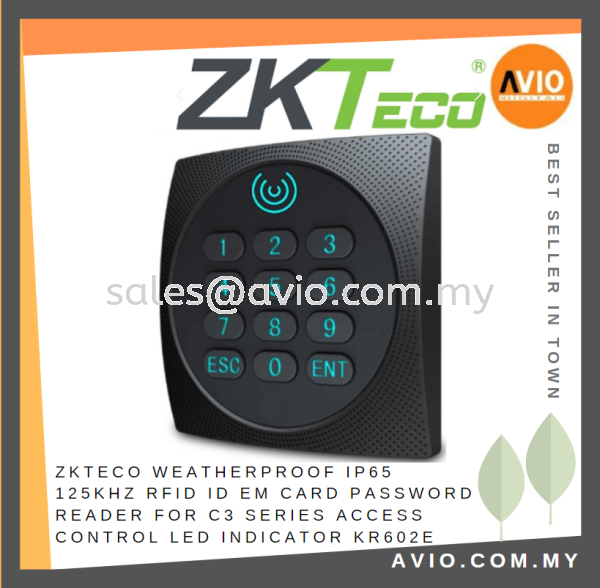 ZKTeco Weathproof IP65 125KHz RFID ID EM Card Password Reader for C3 Series Access Control LED Indicator KR602E ZKTECO Johor Bahru (JB), Kempas, Johor Jaya Supplier, Suppliers, Supply, Supplies | Avio Digital