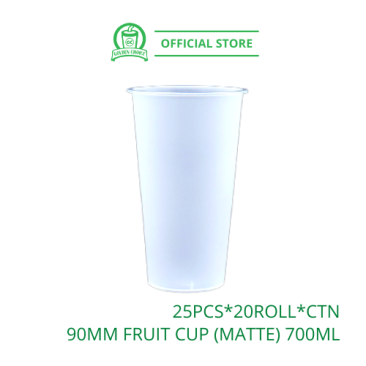 90mm FRUIT CUP Matte 700ml 22oz 注塑杯 - 水果茶杯 | 打包 | Takeaway | Fruit Tea | Bubble Tea | Injection