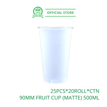 90mm FRUIT CUP Matte 500ml 16oz 注塑杯 - 水果茶杯 | 打包 | Takeaway | Fruit Tea | Bubble Tea | Injection