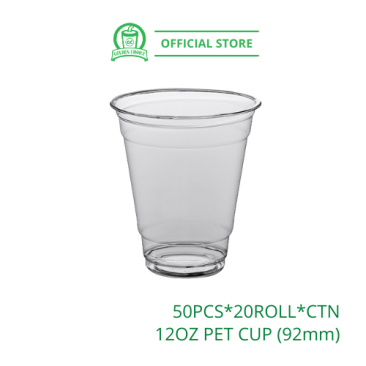 12oz PET CUP 92mm 塑料杯 - 360ml | Quality | Solid | Takeaway