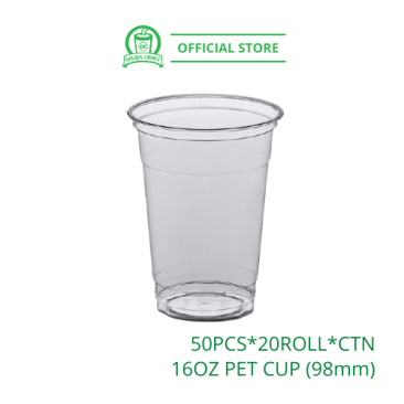 16oz PET CUP 98mm 塑料杯 - 500ml Quality | Solid | Takeaway